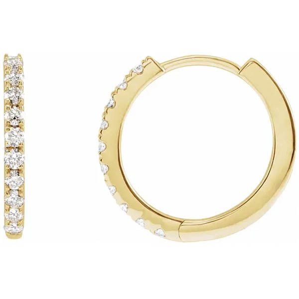 Diamond Huggy Hoops - erin gallagher
