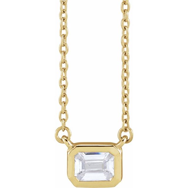 Emerald-Cut Diamond Necklace - erin gallagher