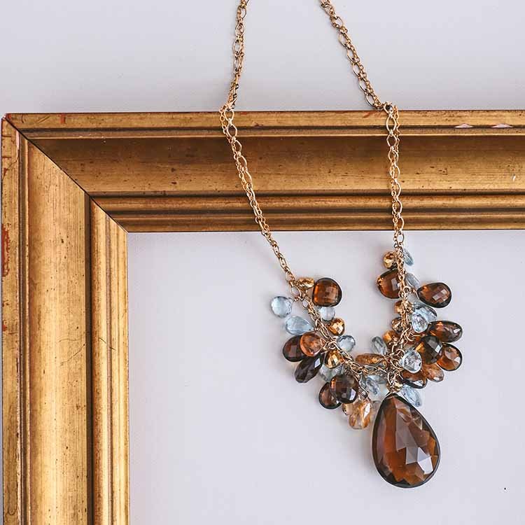 gemstone bib necklace - erin gallagher