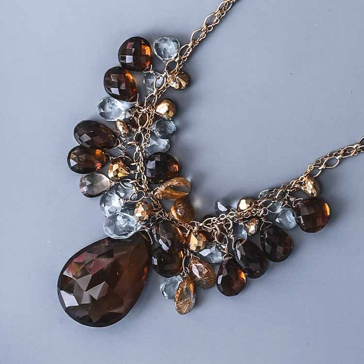 gemstone bib necklace - erin gallagher