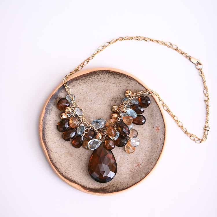 gemstone bib necklace - erin gallagher