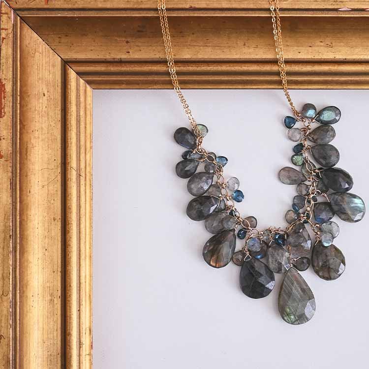 gemstone bib necklace - erin gallagher