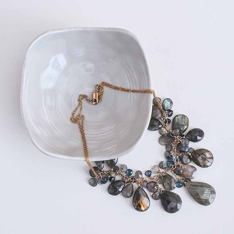 gemstone bib necklace - erin gallagher