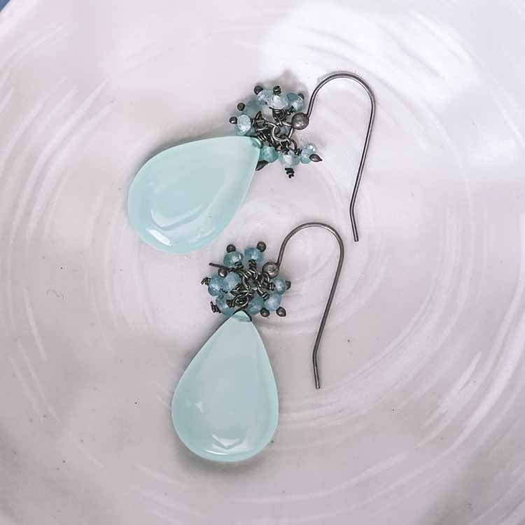 Gillian - large cluster drop earring - erin gallagher