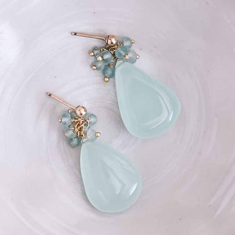 Gillian - large cluster drop earring - erin gallagher