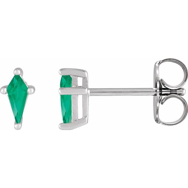 Kite Shaped Gemstone Stud Earrings - erin gallagher
