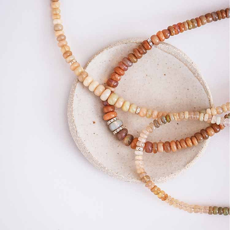 'Olive' Strand of Ethiopian Opals - erin gallagher