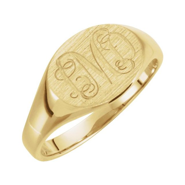 Oval Signet Monogram Ring - erin gallagher