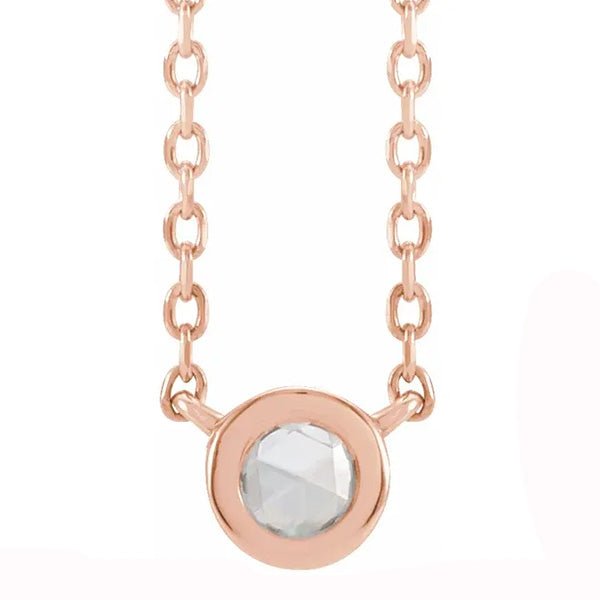 Rose-cut Diamond Solitaire Necklace - erin gallagher
