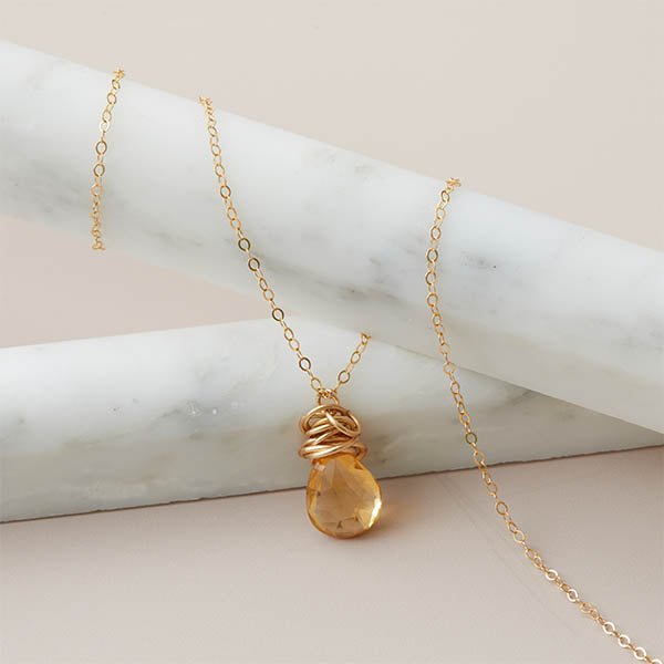 'Trista' Citrine Necklace - erin gallagher
