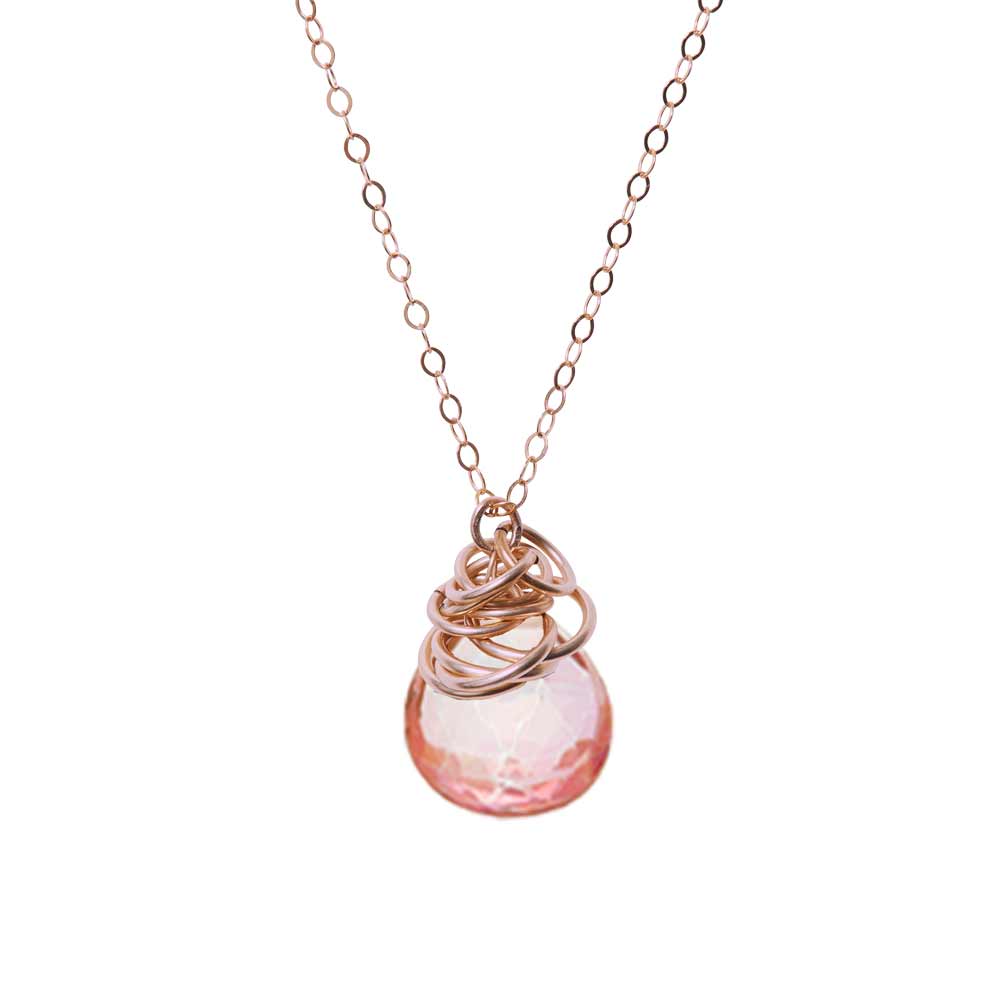'Trista' - Pink Topaz Necklace - erin gallagher