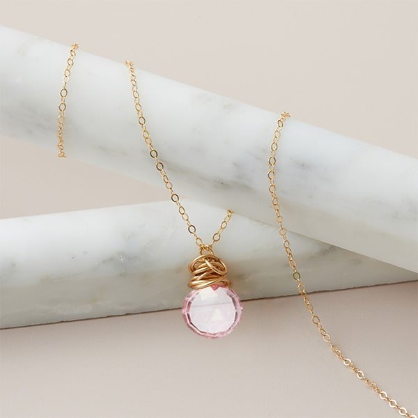 'Trista' - Pink Topaz Necklace - erin gallagher