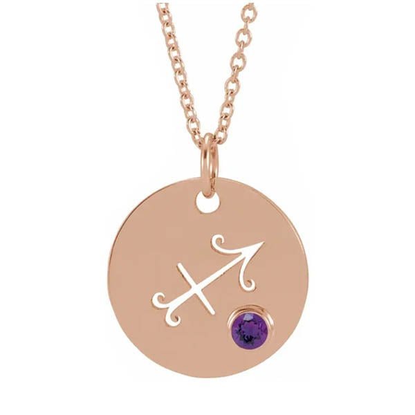 Zodiac Gemstone Charm Necklace - erin gallagher