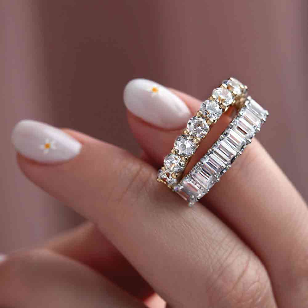 Modern diamond rings with ethically sourced stones