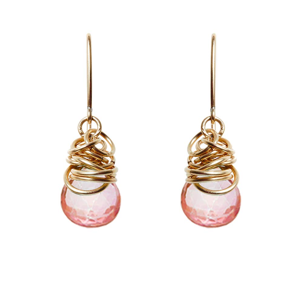 Pink Topaz Earrings