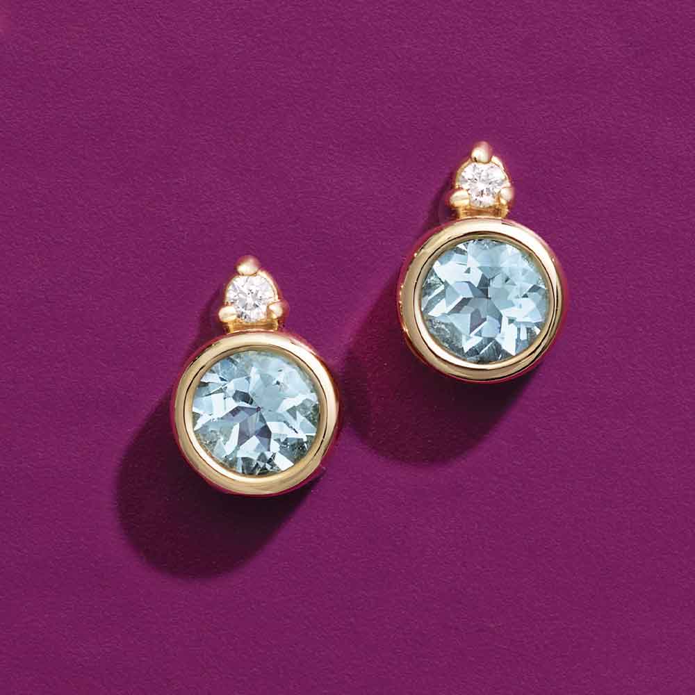 Aquamarine earrings in sterling silver, timeless elegance