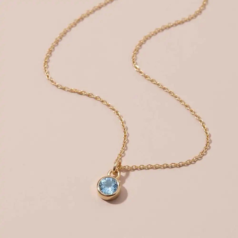 Aquamarine jewelry collection, recycled metals and gift-ready packaging