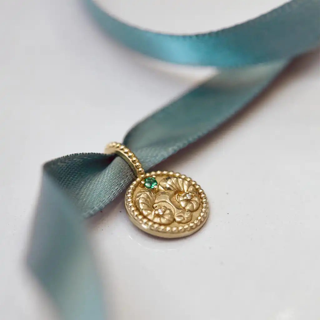 Aries charm in recycled gold
