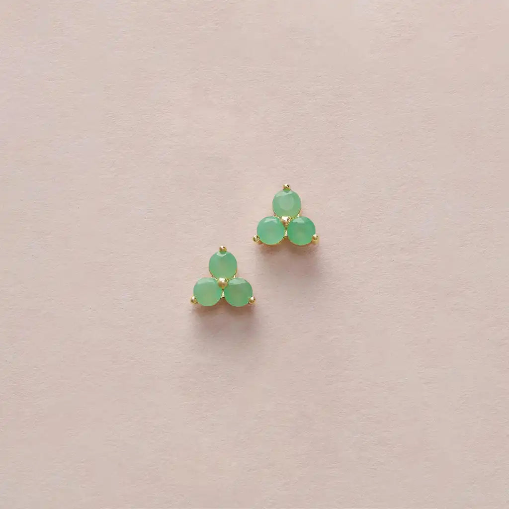 Chrysoprase stud Earrings