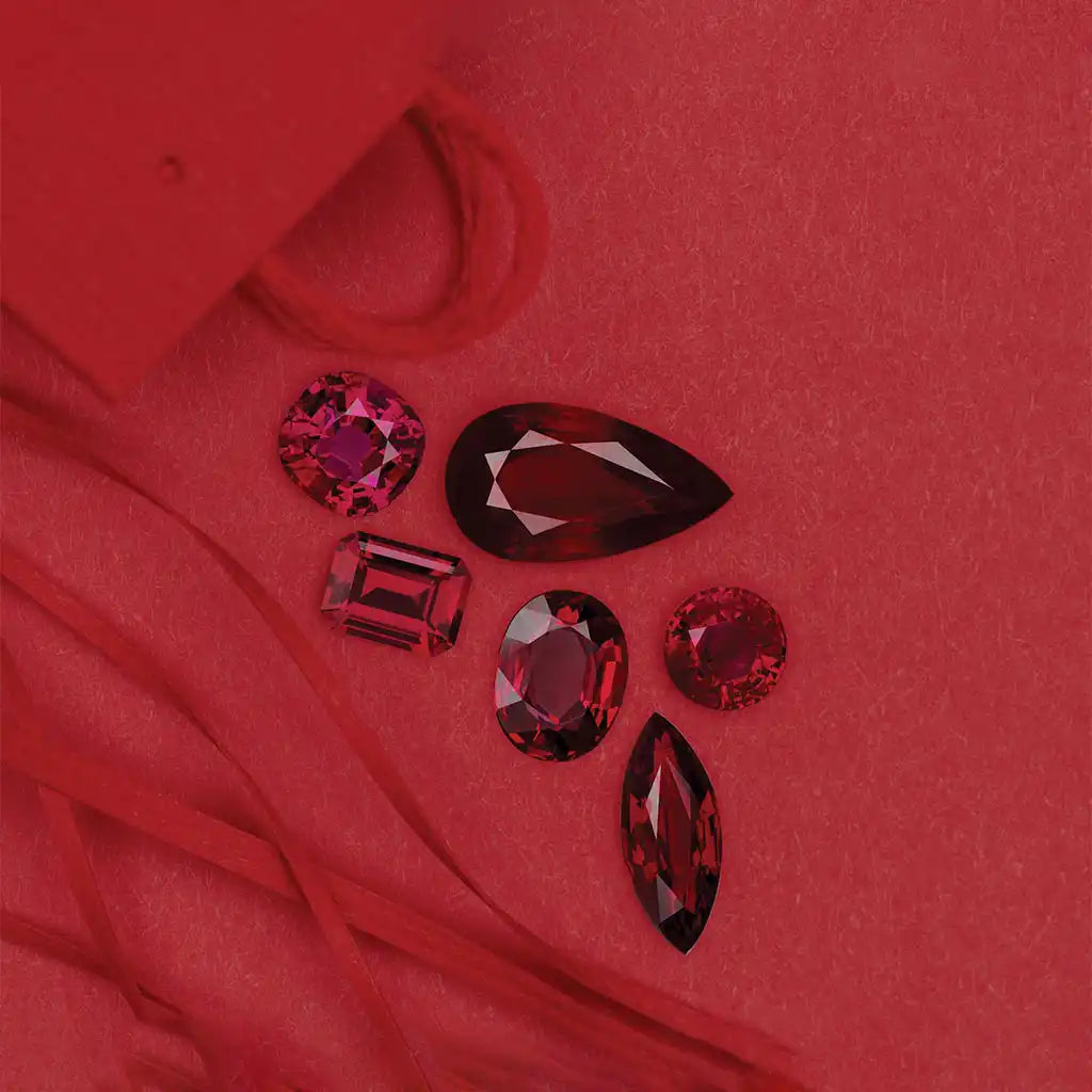 January birthstone garnet jewelry collection, handcrafted in Colorado
