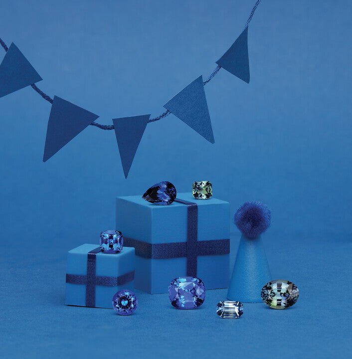 September birthstone jewelry featuring sapphire and London blue topaz