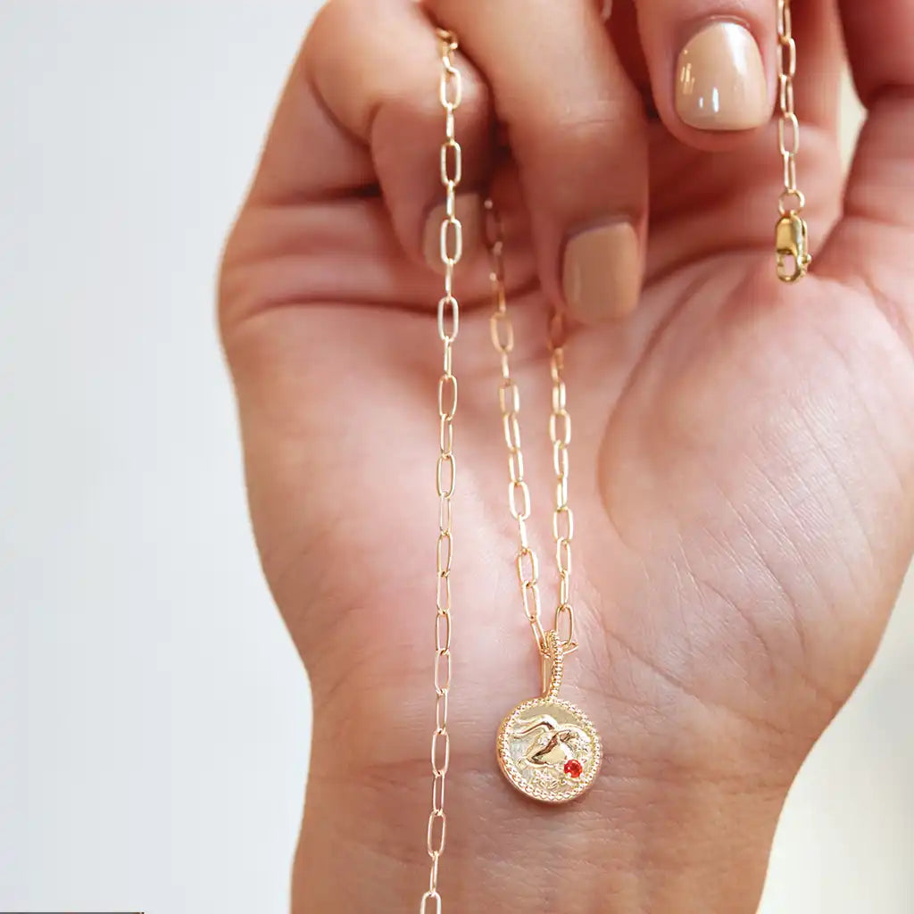 Taurus zodiac charm in gold