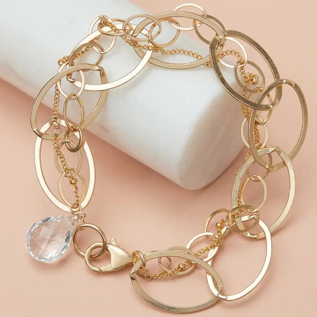 Handmade white topaz handmade bracelet