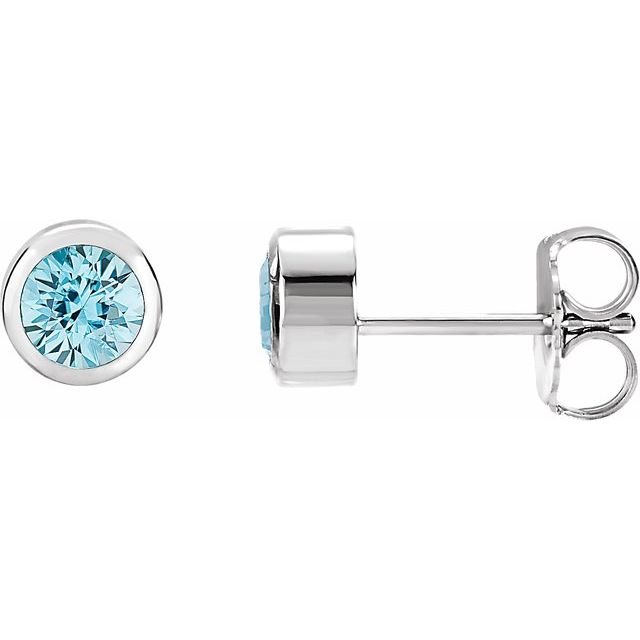 Zircon stud earrings, December birthstone jewelry