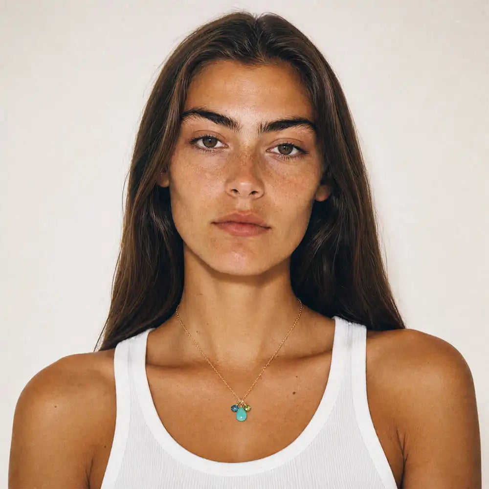 'Nora' Custom 3 Gem Necklace