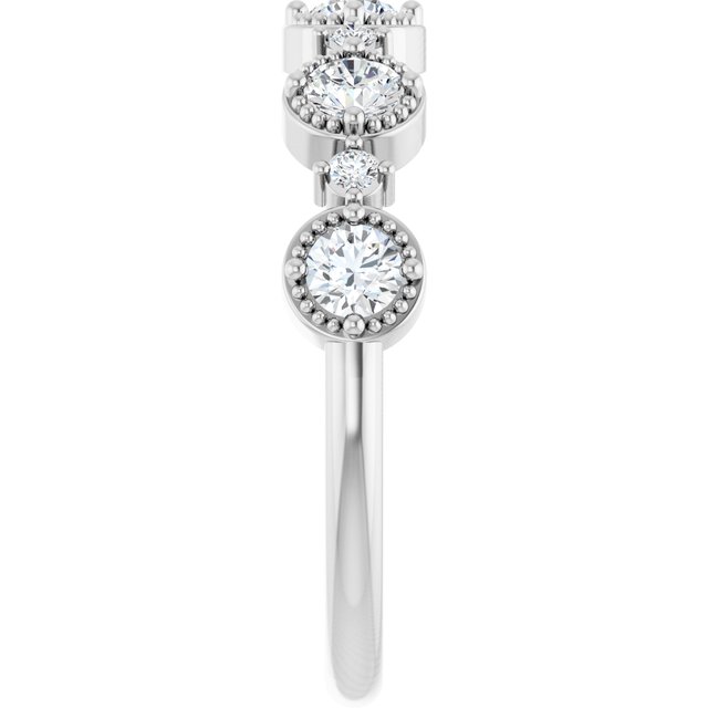 Medallion diamond band in platinum with lab-created diamonds variant--14K-yellow-gold variant--Diamond-Lab variant--Diamond-Nat