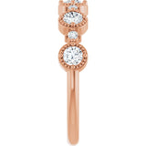 Medallion diamond band in platinum, product view variant--14K-rose-gold variant--Diamond-Lab variant--Diamond-Nat