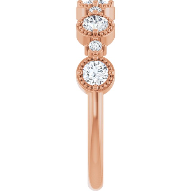 Medallion diamond band in platinum, product view variant--14K-rose-gold variant--Diamond-Lab variant--Diamond-Nat