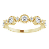 Medallion diamond band in 14K white gold with lab-created diamonds variant--14K-yellow-gold variant--Diamond-Lab variant--Diamond-Nat