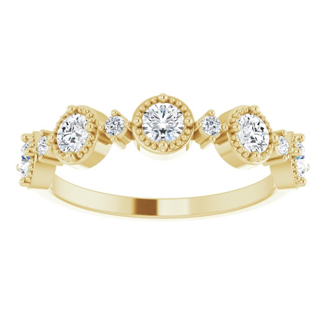 Medallion diamond band in 14K white gold with lab-created diamonds variant--14K-yellow-gold variant--Diamond-Lab variant--Diamond-Nat