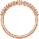 Side View of Diamond V Band in Rose Gold variant--14K-rose-gold variant--Diamond-Lab variant--Diamond-Nat