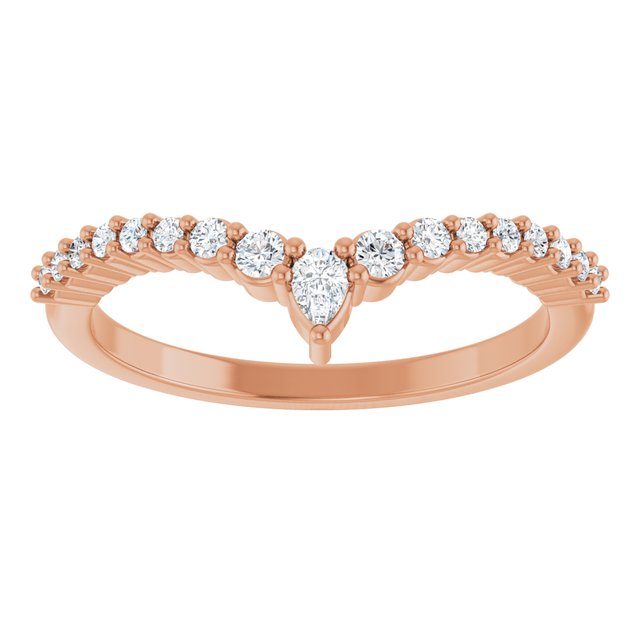 Diamond V Ring in Rose Gold variant--14K-rose-gold variant--Diamond-Lab variant--Diamond-Nat
