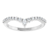 Diamond V Ring in White Gold variant--14K-white-gold variant--Diamond-Lab variant--Diamond-Nat variant--Platinum
