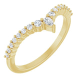 14K yellow gold diamond V band with natural diamonds variant--14K-yellow-gold variant--Diamond-Lab variant--Diamond-Nat