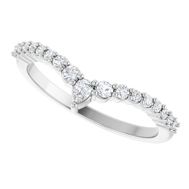 Diamond V Ring in White Gold variant--14K-white-gold variant--Diamond-Lab variant--Diamond-Nat variant--Platinum