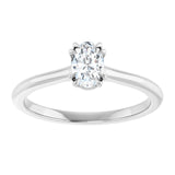 14K White 6x4 mm Oval Solitaire Engagement Ring Mounting/2-CT variant--.5CT variant--Oval variant--.5CT variant--14K-white-gold