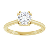 14K Yellow 6 mm Cushion Solitaire Engagement Ring Mounting variant--Cushion variant--1CT variant--14K-yellow-gold