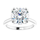 14K White 10 mm Round Solitaire Engagement Ring Mounting variant--Round variant--4CT variant--14K-white-gold