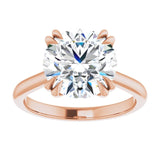 14K Rose 10 mm Round Solitaire Engagement Ring Mounting variant--Round variant--4CT variant--14K-rose-gold