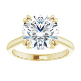 14K Yellow 10 mm Round Solitaire Engagement Ring Mounting variant--Round variant--4CT variant--14K-yellow-gold
