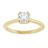 14K Yellow 5 mm Cushion Solitaire Engagement Ring Mounting/2-CT variant--.5CT variant--Cushion variant--.5CT variant--14K-yellow-gold