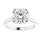 14K White 9 mm Round Solitaire Engagement Ring Mounting variant--Round variant--3CT variant--14K-white-gold