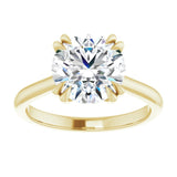 14K Yellow 9 mm Round Solitaire Engagement Ring Mounting variant--Round variant--3CT variant--14K-yellow-gold