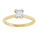 14K Yellow 4.5 mm Square Solitaire Engagement Ring Mounting/2-CT variant--.5CT variant--Square variant--.5CT variant--14K-yellow-gold