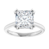 14K White 8 mm Square Solitaire Engagement Ring Mounting variant--Square variant--3CT variant--14K-white-gold