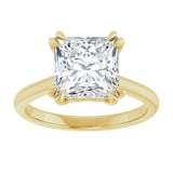 14K Yellow 8 mm Square Solitaire Engagement Ring Mounting variant--Square variant--3CT variant--14K-yellow-gold